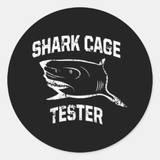 Ampu Humor Shark Leg Arm Funny Recovery Gifts Classic Round Sticker