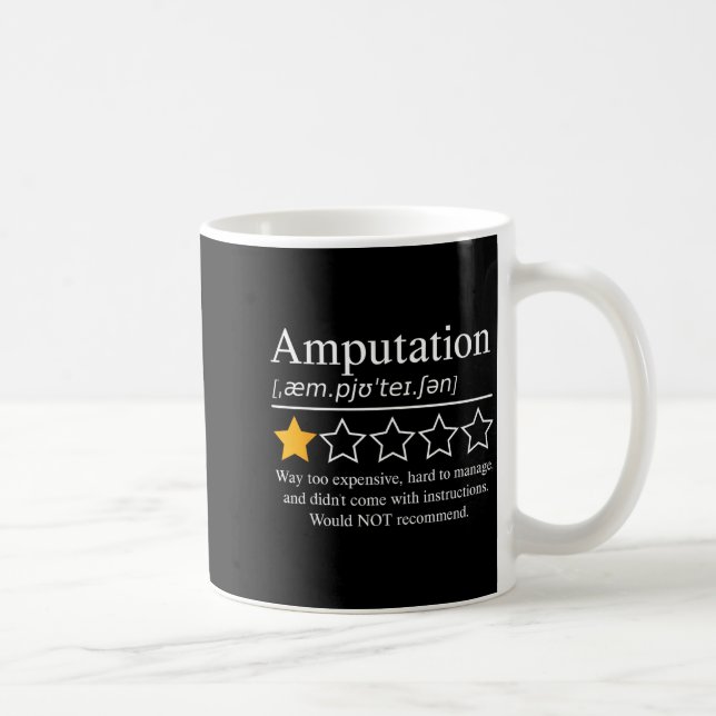Amputation Amputee Funny Prosthetic Leg Arm Recove Coffee Mug (Right)