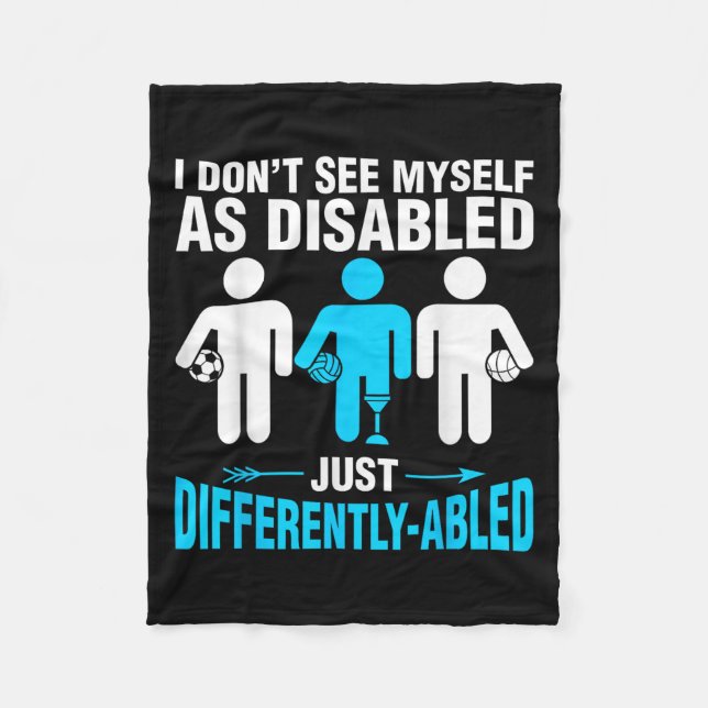 Amputation Wheelchair Prosthetic Leg Humor Graphic Fleece Blanket (Front)