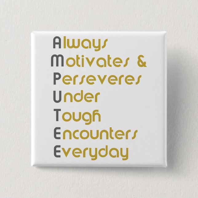 Amputee A.M.U.T.E.E. Button (Front)