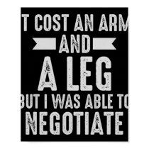 Amputee Able To Negotiate Funny Leg Amputee Awaren Poster