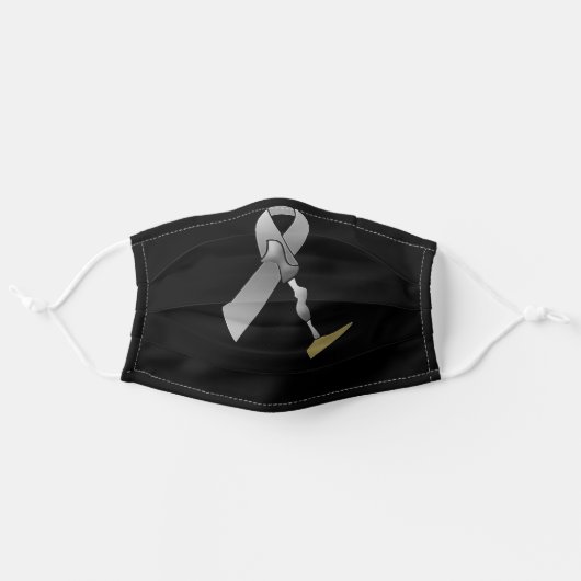Amputee Awareness Ribbon Adult Cloth Face Mask (Front, Unfolded)