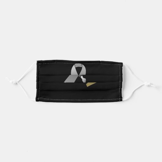 Amputee Awareness Ribbon Adult Cloth Face Mask (Front, Folded)