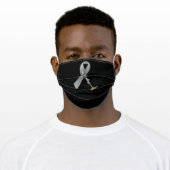 Amputee Awareness Ribbon Adult Cloth Face Mask (Worn)