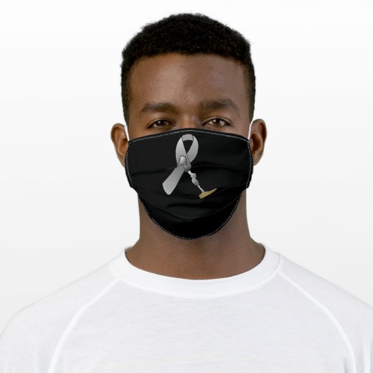 Amputee Awareness Ribbon Adult Cloth Face Mask (Worn)