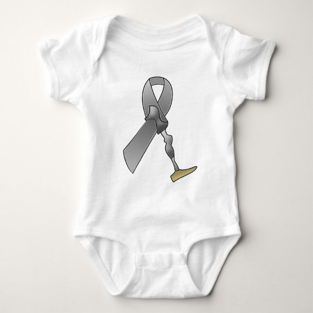 Amputee Awareness Ribbon Baby Bodysuit (Front)