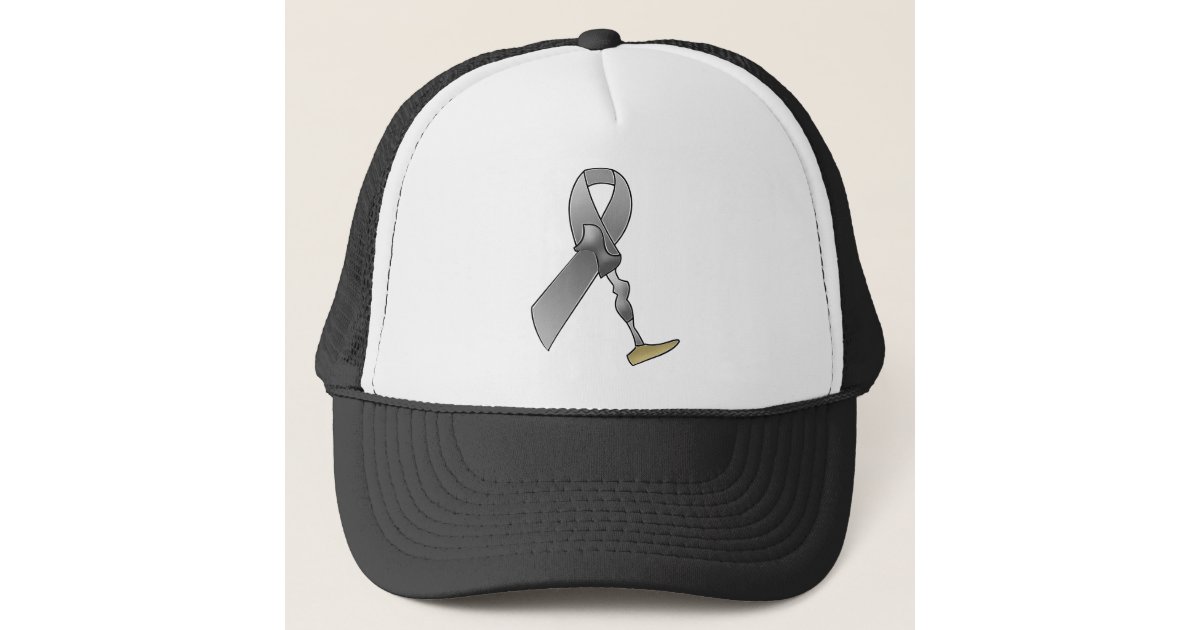 Amputee Awareness Ribbon Trucker Hat | Zazzle