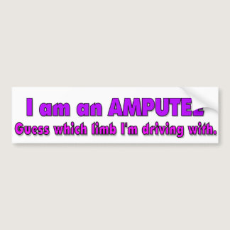 Amputee Driver Bumper Sticker