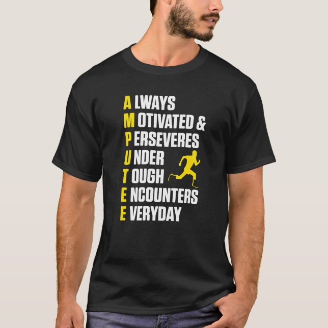 Amputee Humor Definition Leg Arm Funny Recovery  3 T-Shirt (Front)