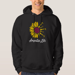 Amputee Humor Flower Life Leg Arm  Recovery Hoodie