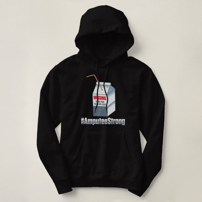 Amputee Humor Missing Leg Arm Funny Recovery Gifts Hoodie (Design Front)