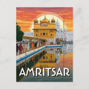 Amritsar Golden Temple India Postcard