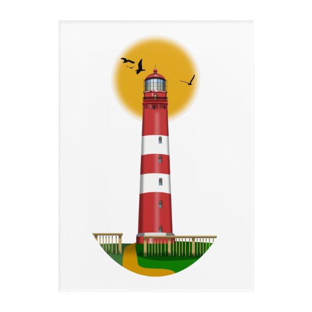 Amrum Lighthouse Germany Acrylic Print (Front)