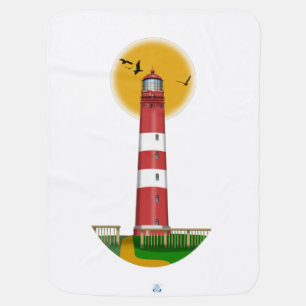 Amrum Lighthouse Germany Baby Blanket