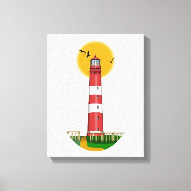 Amrum Lighthouse Germany Canvas Print (Front)