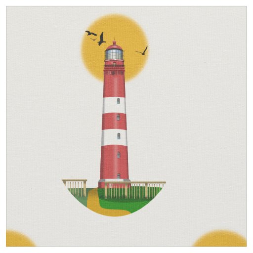 Amrum Lighthouse Germany Fabric