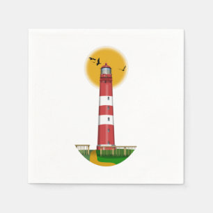 Amrum Lighthouse Germany Napkins