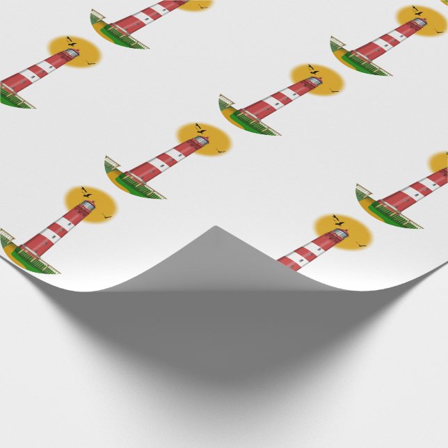 Amrum Lighthouse Germany Wrapping Paper (Corner)