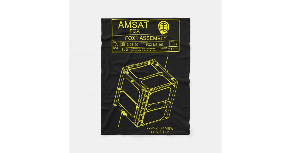 AMSAT Fox-1 Assembly Blanket | Zazzle