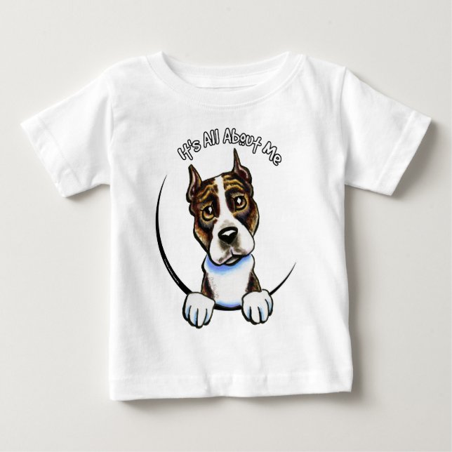 AmStaff Brindle IAAM Baby T-Shirt (Front)