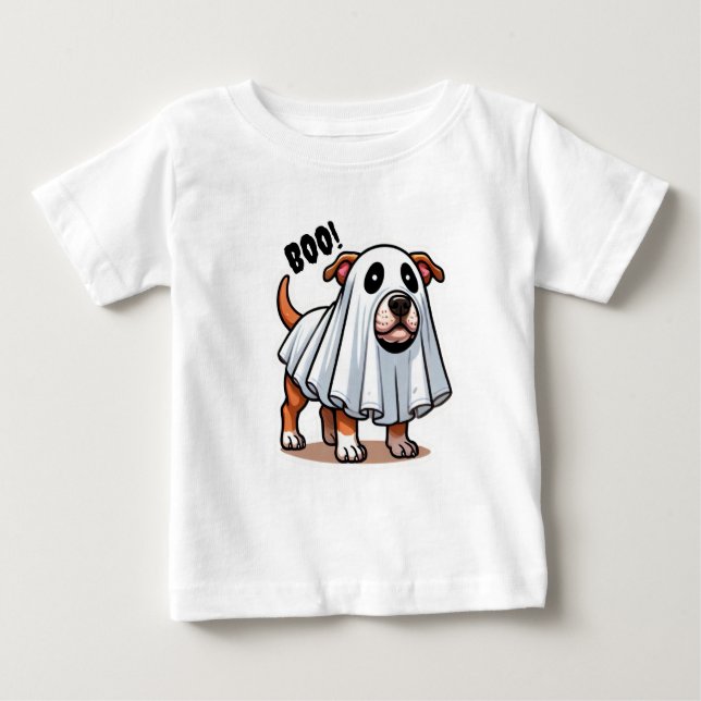 AmStaff Ghost Costume Baby T-Shirt (Front)