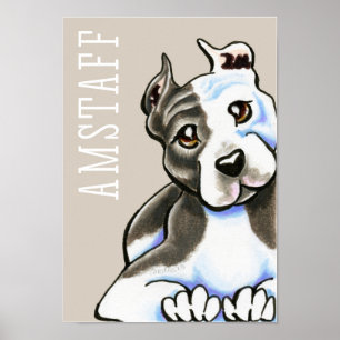 Amstaff Lean on Me (Type) Poster