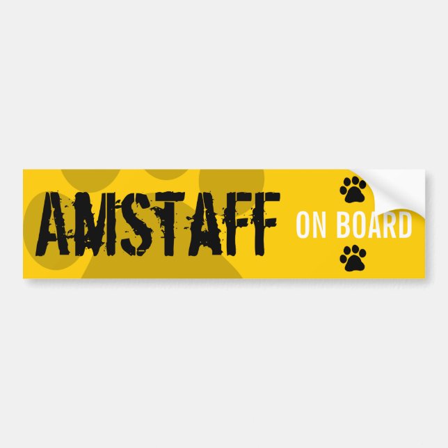 Amstaff on Board Bumper Sticker (Front)