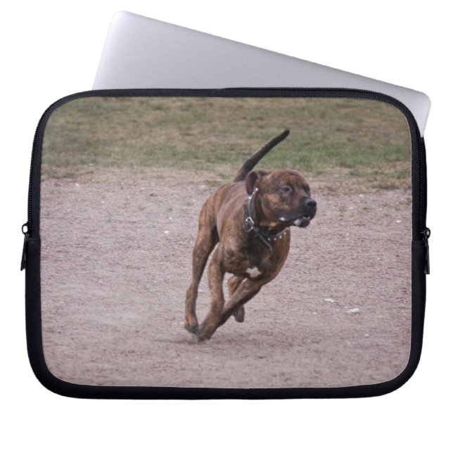 Amstaff running laptop sleeve (Front)