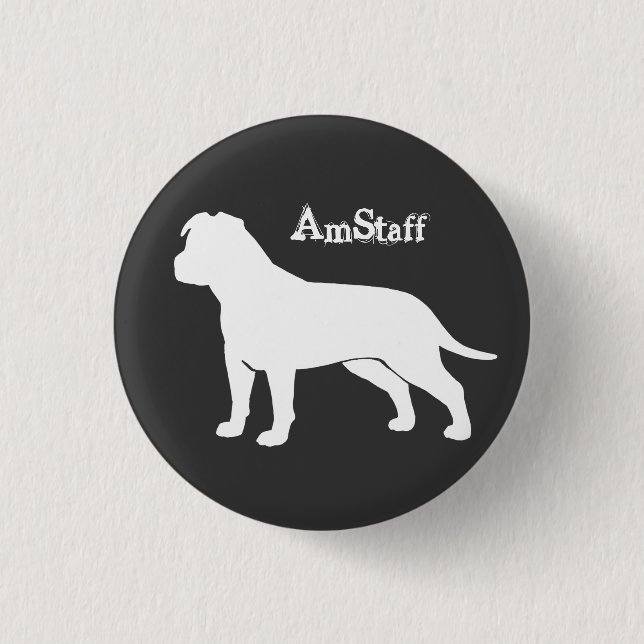 AmStaff with Floppy Ears Button (Front)