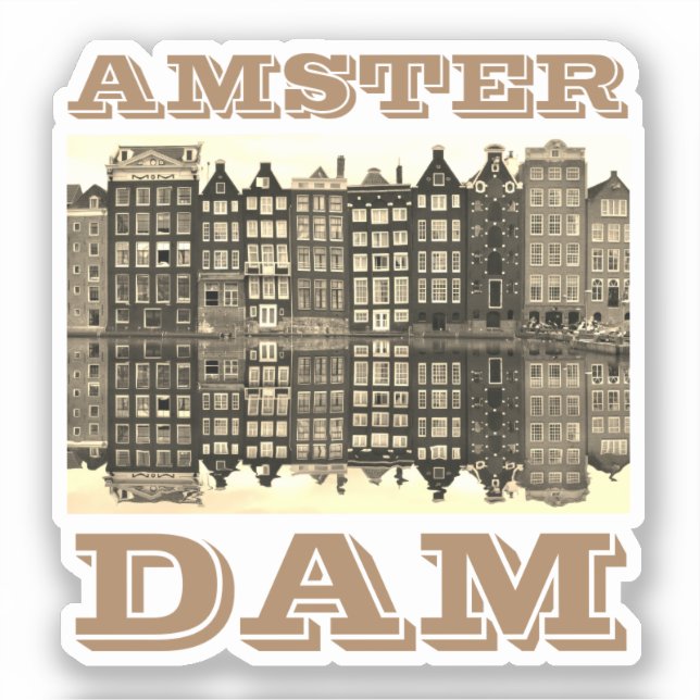 Amster Dam Poster Sticker (Front)
