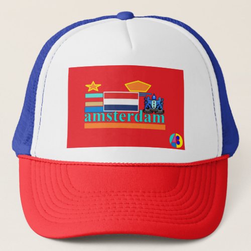 Amsterdam 03 Kappe Trucker Hat