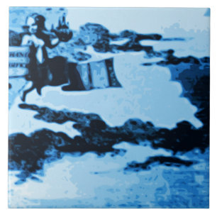 Amsterdam Antique Ships Delftware Vintage Look A5 Tile