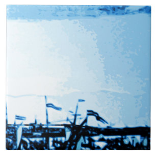 Amsterdam Antique Ships Delftware Vintage Look B5 Ceramic Tile