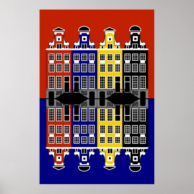 Amsterdam Architecture - Merchants' houses Poster (Front)