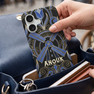 Amsterdam Art Deco Windmills Custom Name iPhone 17 Case