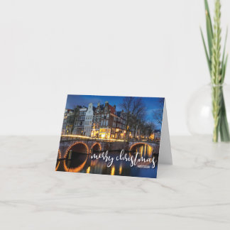 Amsterdam at Dusk, Merry Christmas Card