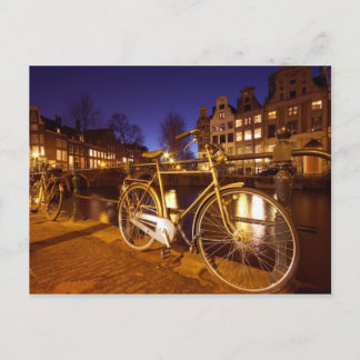 Amsterdam at night  in Amsterdam Netherlands Postcard