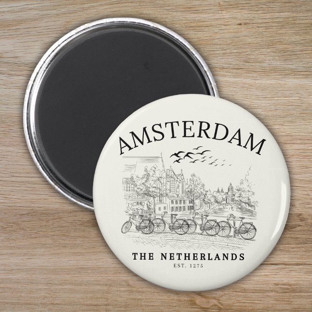 Amsterdam Beautiful Vintage Scene Magnet (Creator Uploaded)