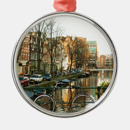 Amsterdam Bicicle Metal Ornament