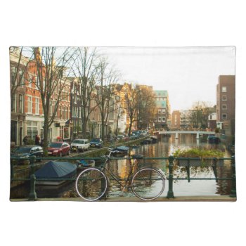 Amsterdam Bicicle Placemat by RodandoCaminos at Zazzle
