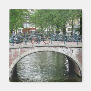 Amsterdam Bicycles Bridge Fridge Magnet