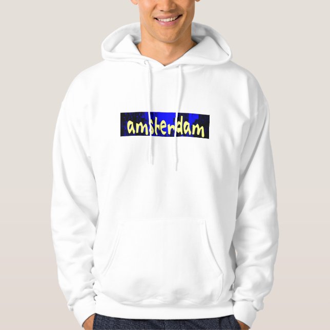 AMSTERDAM blue yello Hoodie (Front)