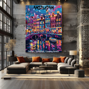 Amsterdam: Bold, Confident, Compassionate. Contemp Poster