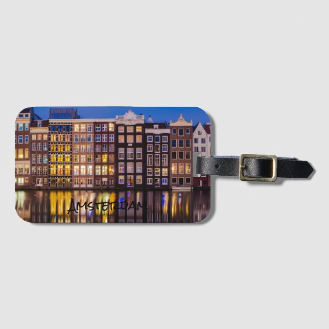 Amsterdam Building Luggage Tag (Front Horizontal)