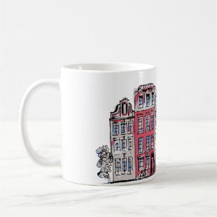 Amsterdam Buildings Mug Illustration
