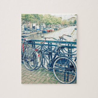 Amsterdam canal and bicycles jigsaw puzzle