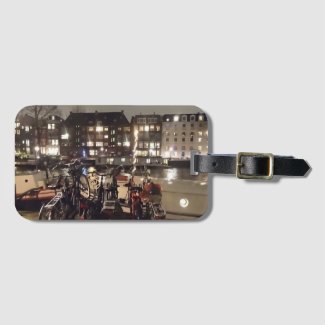 Amsterdam, Canal & Bicycles Luggage Tag