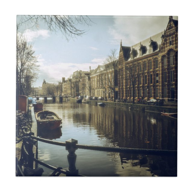 Amsterdam Canal   Ceramic Tile (Front)