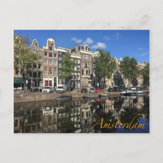 Amsterdam Canal front Postcard