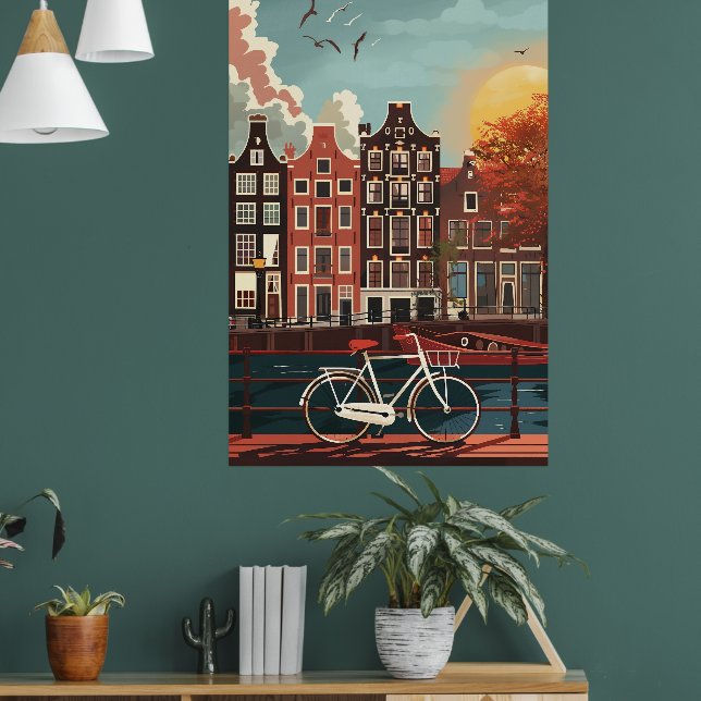 Amsterdam Canal Houses Poster (Living Room 1)